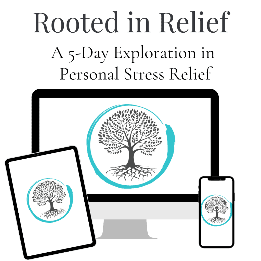 Dealing with burnout through Rooted in Relief course logo