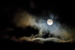 Meaning of magic as the full moon rises in the sky