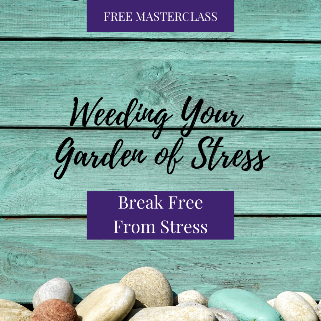 Weeding Your Garden of Stress class for a calm life mockup image